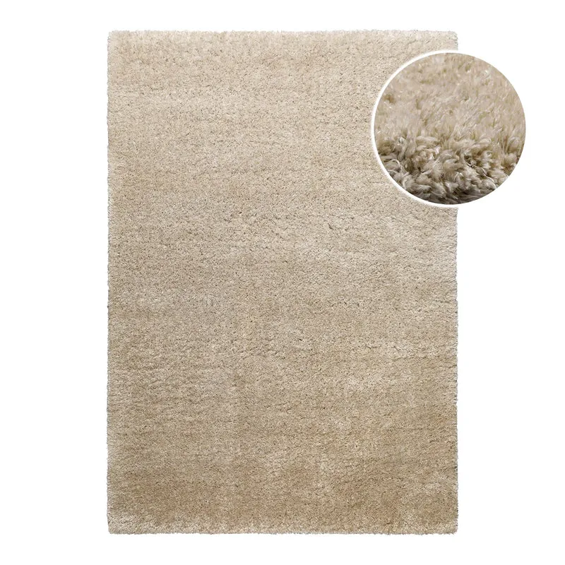 Teppich Beige Hochflor sehr kuschelig & flauschig "Parma" Homie Living