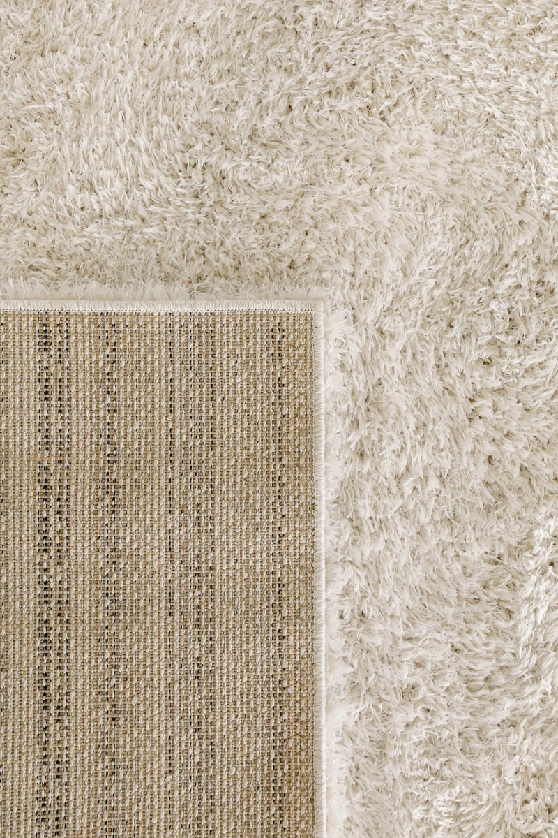 Teppich Creme Weiß Hochflor sehr kuschelig & flauschig "Parma" Homie Living