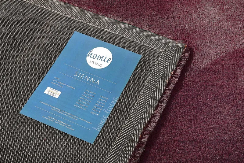 Teppich Bordeaux Hochflor "Sienna" Homie Living