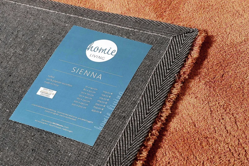 Teppich Orange Hochflor "Sienna" Homie Living