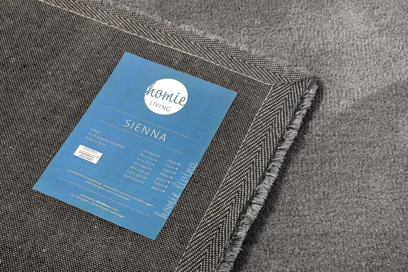 Teppich Grau Hochflor "Sienna" Homie Living