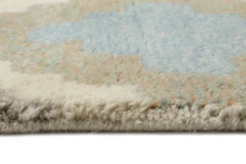 Esprit Teppich Türkis Blau handgewebt aus Wolle "Nilas Haute"