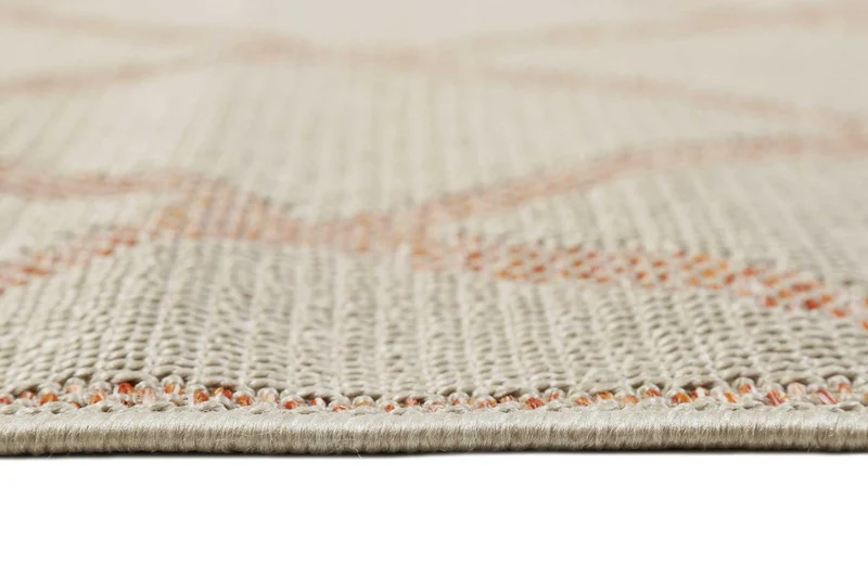 Esprit Teppich In & Outdoor Beige Orange Rot "Rhomb"