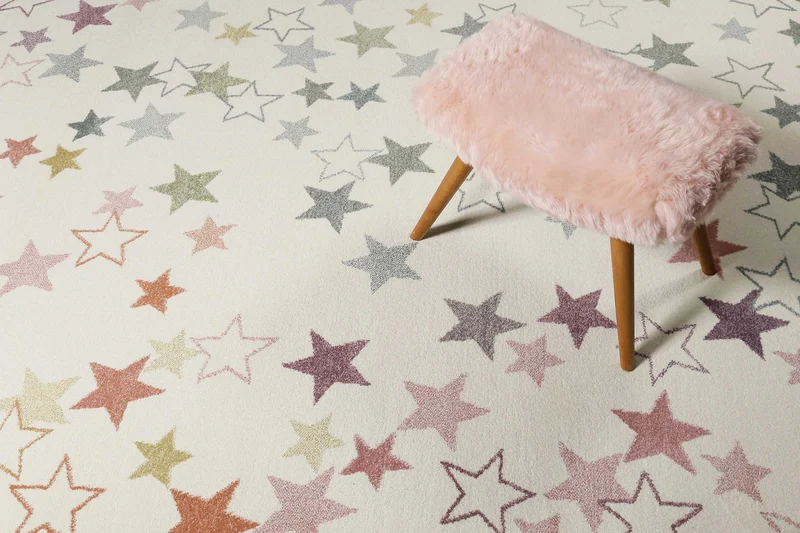 Esprit Kinder Teppich beige rosa grün blau flieder "Esterya"
