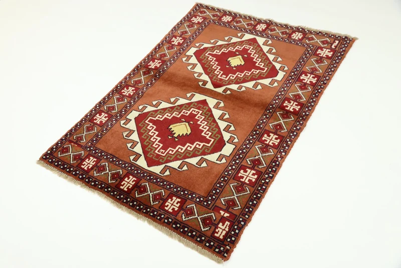 Perserteppich - Nomadic - 105 x 150 cm - terrakotta