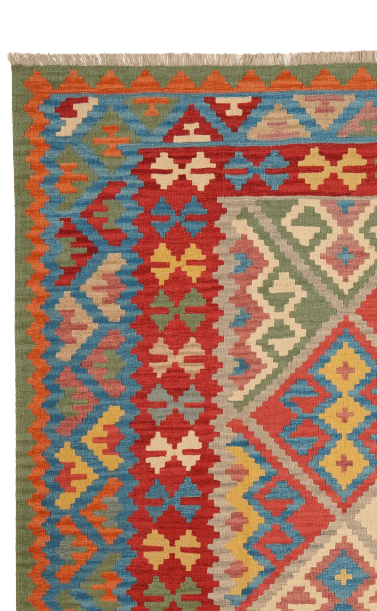 Kelim Gashgai · Handgewebt – Beige, 355x255 cm
