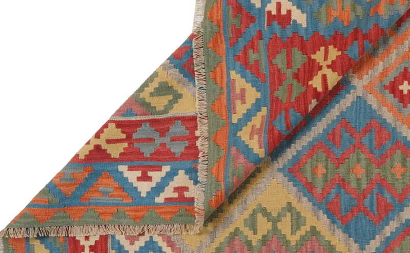 Kelim Gashgai · Handgewebt – Beige, 355x255 cm
