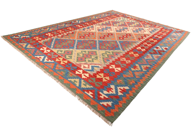 Kelim Gashgai · Handgewebt – Beige, 355x255 cm