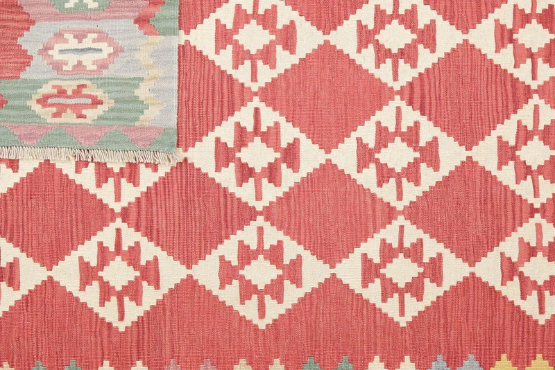 Kelim Gashgai · Handgewebt – Rot, 238x180 cm