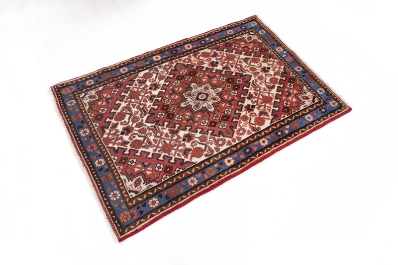 Perserteppich - Nomadic - 100 x 150 cm - dunkelrot