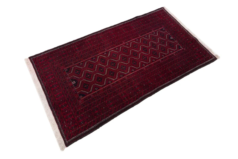 Belutsch Teppich - 100 x 165 cm - dunkelrot