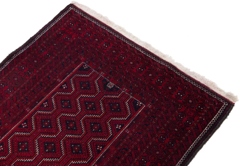 Belutsch Teppich - 100 x 165 cm - dunkelrot