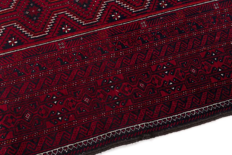 Belutsch Teppich - 100 x 165 cm - dunkelrot