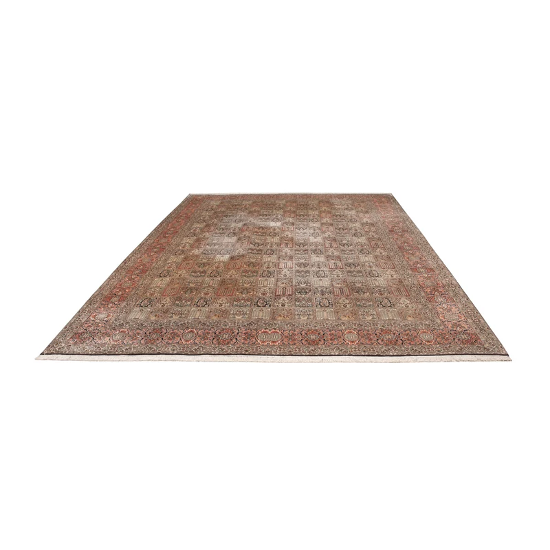 Seidenteppich - Kaschmir Seide - 275 x 377 cm - dunkelbeige