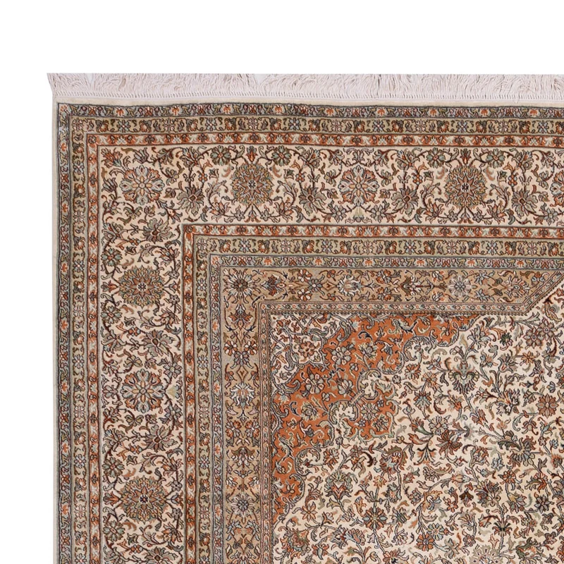 Kaschmir Seide Teppich 250x344cm - Orientteppich - beige