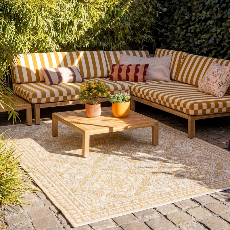 In- & Outdoor Teppich - Summer Oriental Gelb