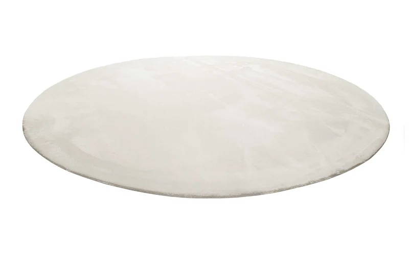 Teppich Rund Creme Beige soft & weich "Lago" Homie Living
