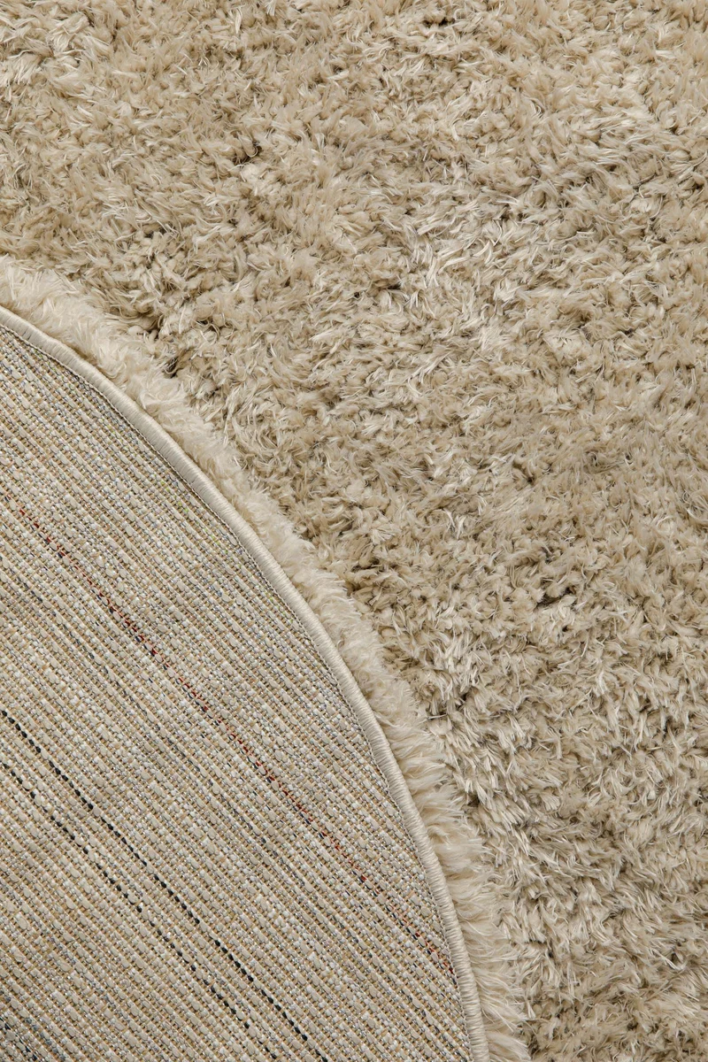 Teppich Rund Sand Braun soft & weich "Matteo" Homie Living