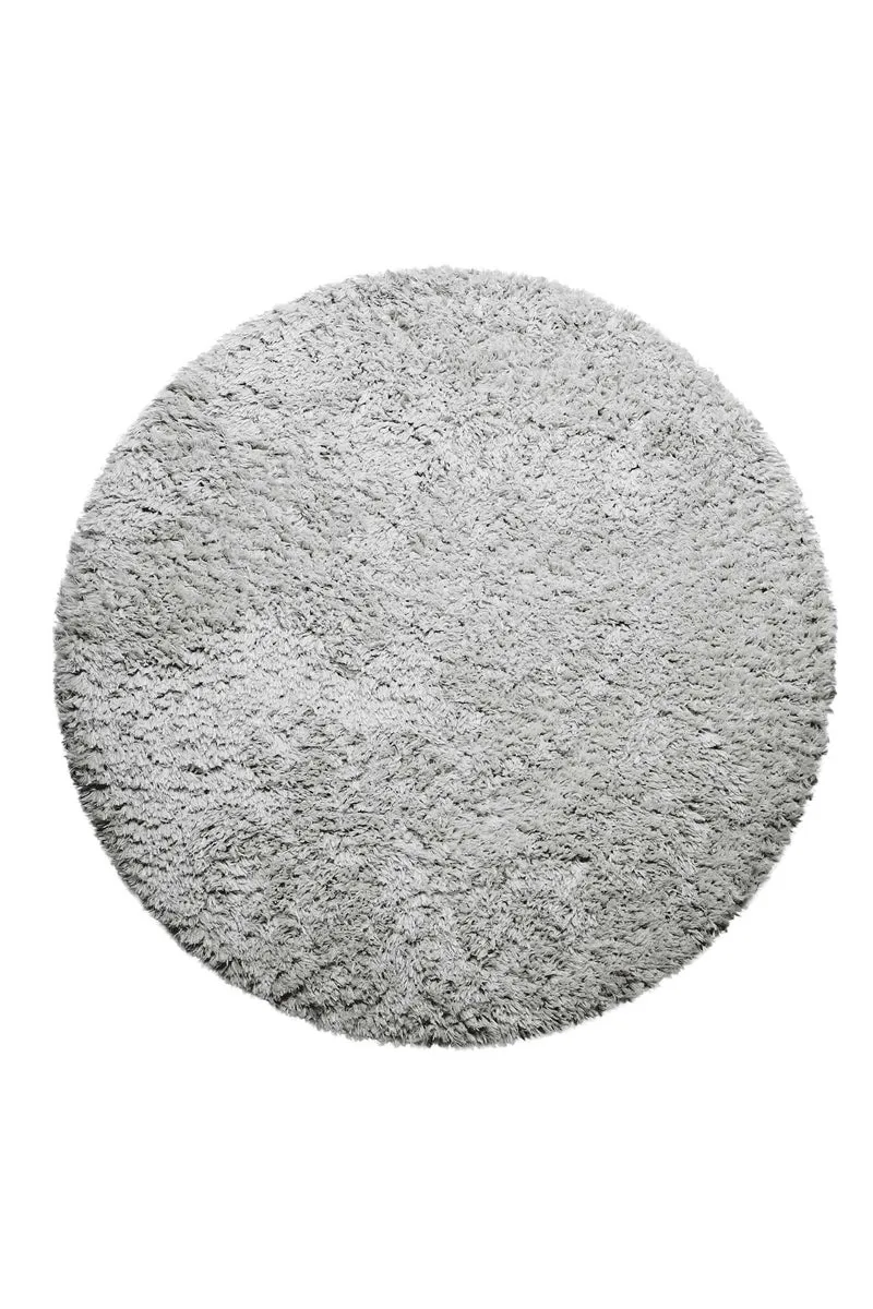 Teppich Rund Grau Silber soft & weich "Matteo" Homie Living