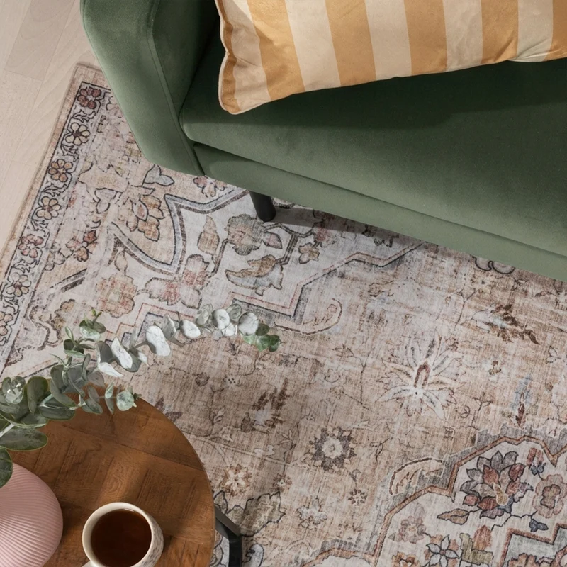 Orientteppich - Leyla Medaillon Taupe