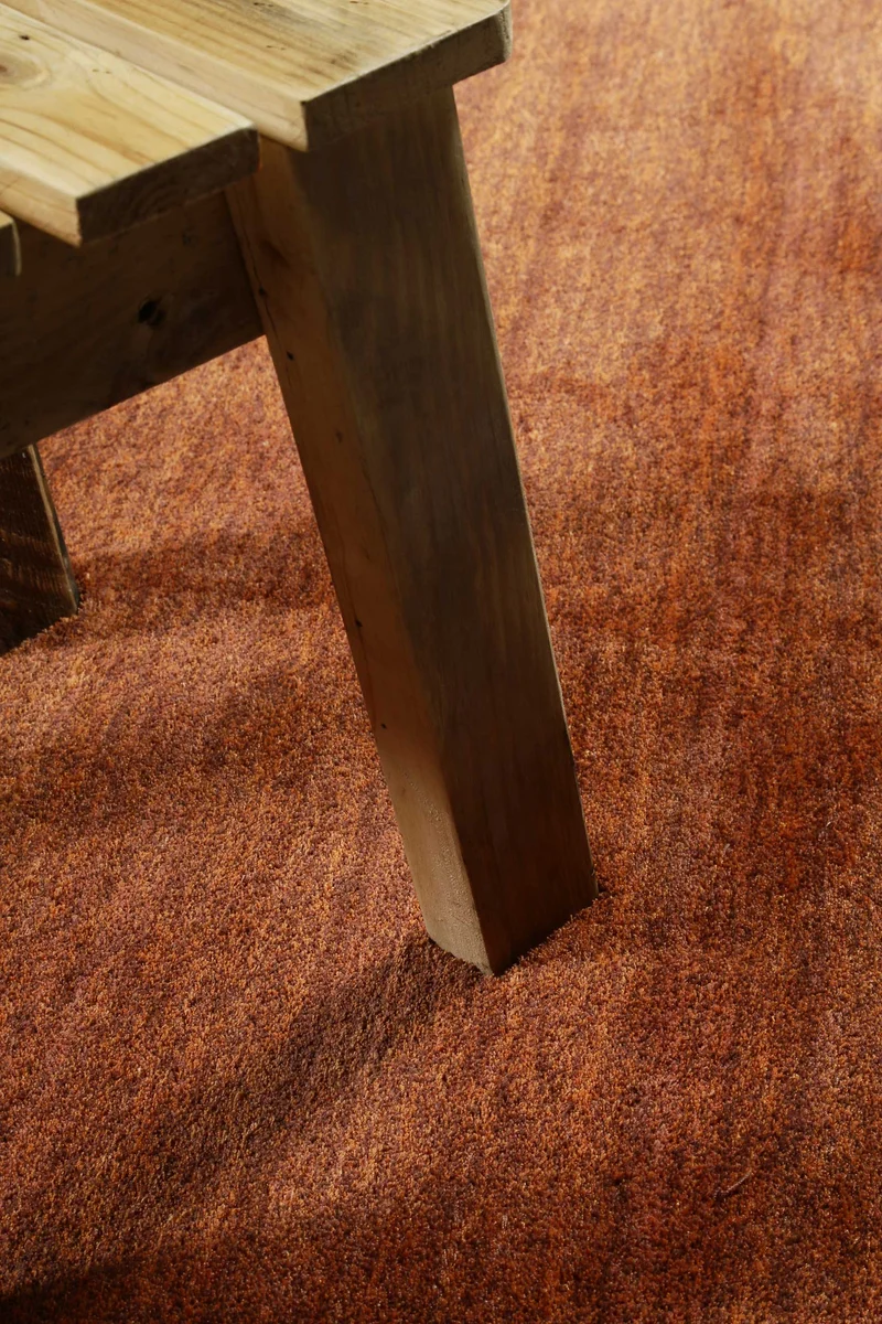 Esprit Teppich Rost Rot Hochflor "Loft"