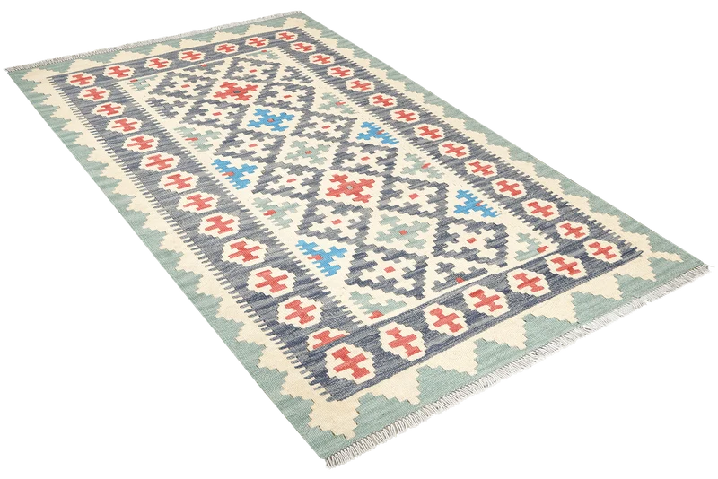 Kelim Gashgai · Handgewebt – Beige, 174x117 cm