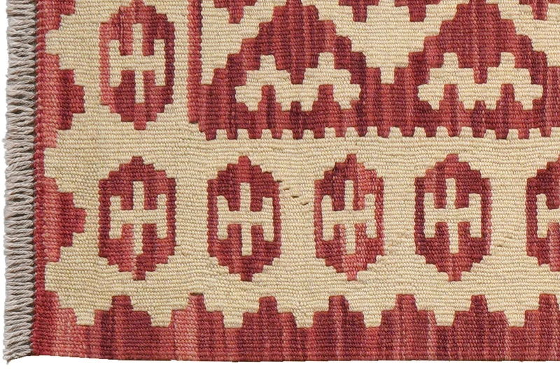 Kelim Gashgai · Handgewebt – Rot, 90x62 cm