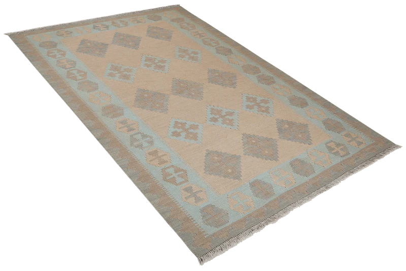 Kelim Gashgai · Handgewebt – Beige, 177x118 cm