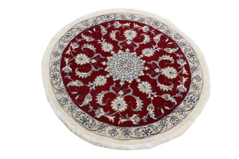 Quadratischer Perser - Nain - 100 x 100 cm - rot
