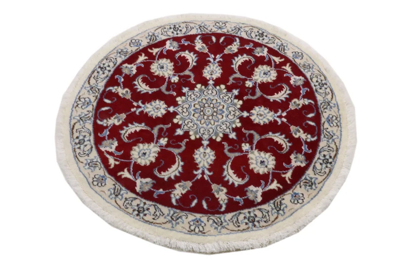Quadratischer Perser - Nain - 100 x 100 cm - rot