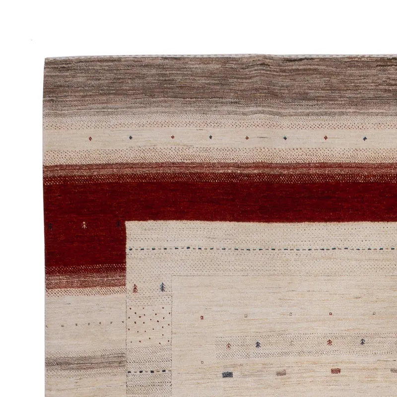 Indo Loribaft Teppich 244x357cm - Wollteppich - beige