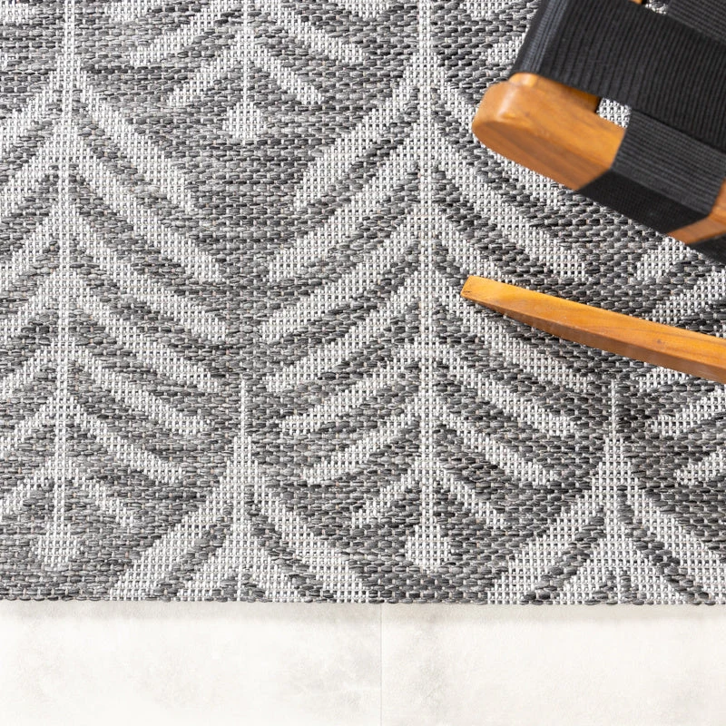 In- & Outdoor Teppich - Summer Leaves Grau
