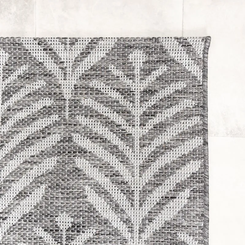 In- & Outdoor Teppich - Summer Leaves Grau