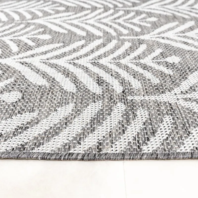 In- & Outdoor Teppich - Summer Leaves Grau