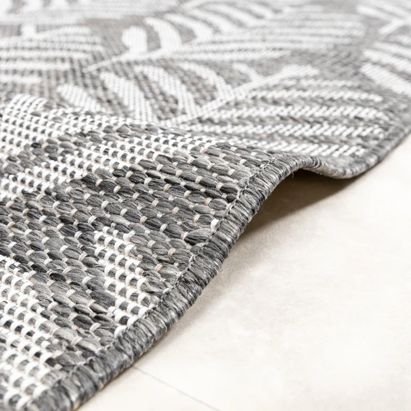 In- & Outdoor Teppich - Summer Leaves Grau