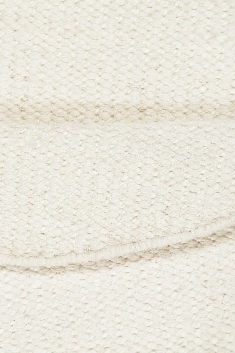 Esprit Kelim Teppich Rund Creme Weiß aus Jute & Wolle "Gobi"