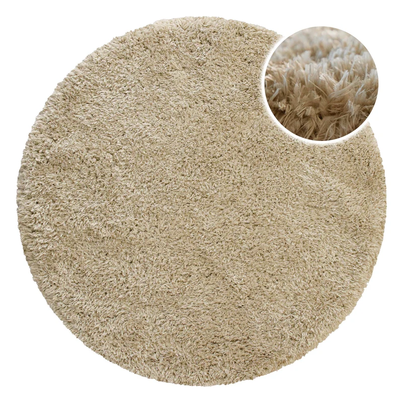 Esprit Teppich Rund Beige Sand weich soft "Yogi"