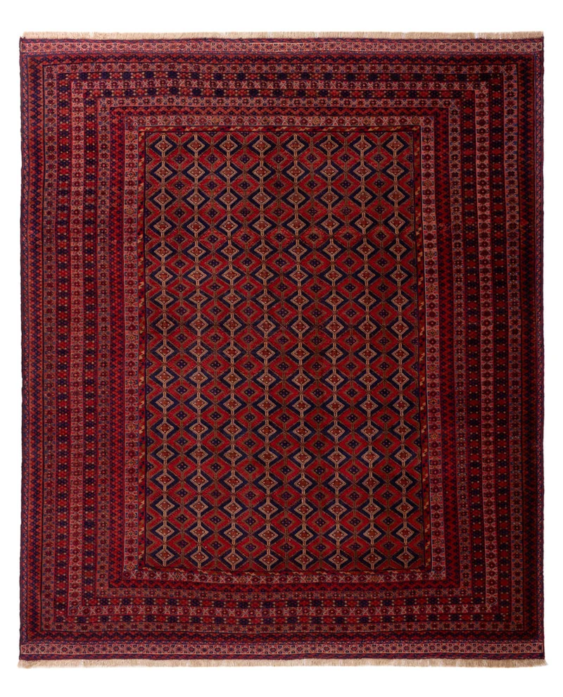 Kelim Afghan Teppich 228x270cm - rot