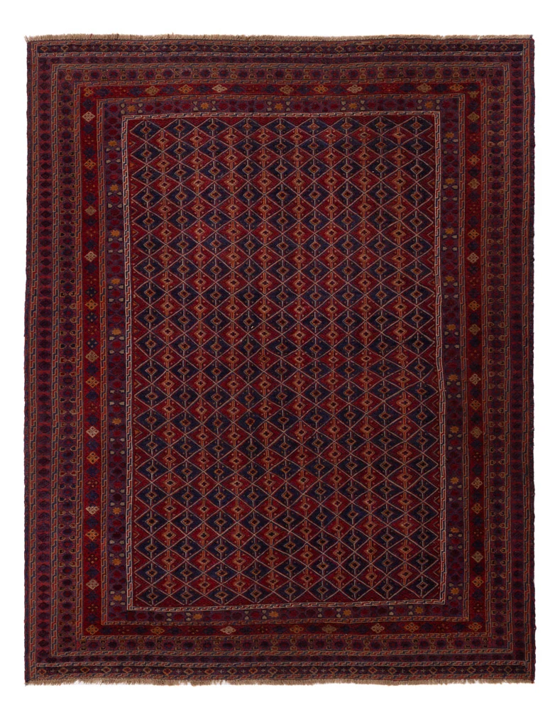 Kelim Afghan Teppich 209x265cm - rot