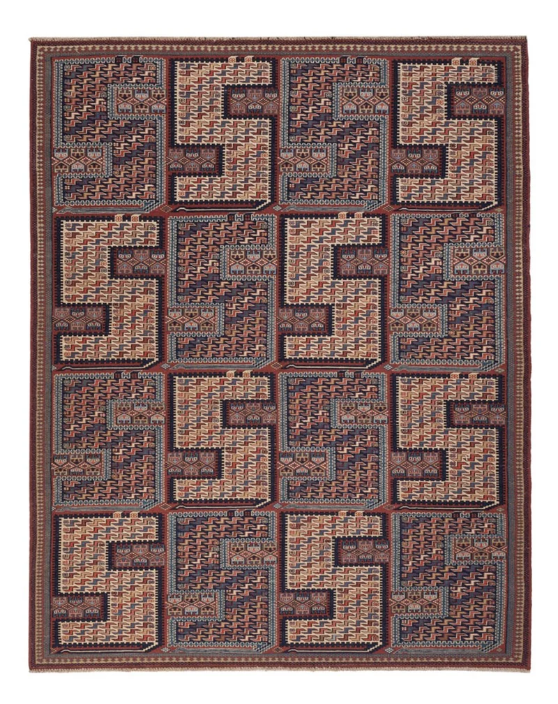 Kelim Afghan Teppich 165x207cm - dunkelbeige