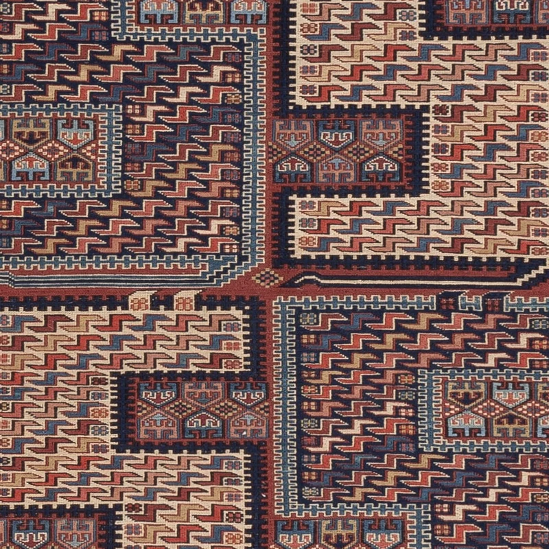 Kelim Afghan Teppich 165x207cm - dunkelbeige