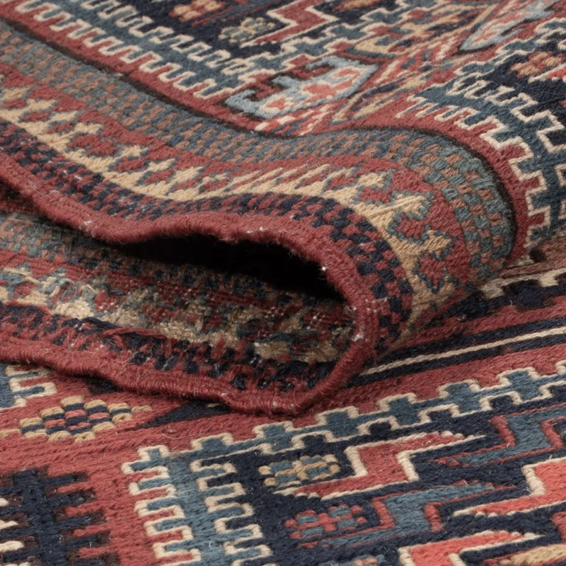 Kelim Afghan Teppich 165x207cm - dunkelbeige