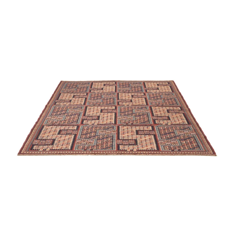 Kelim Afghan Teppich 165x207cm - dunkelbeige
