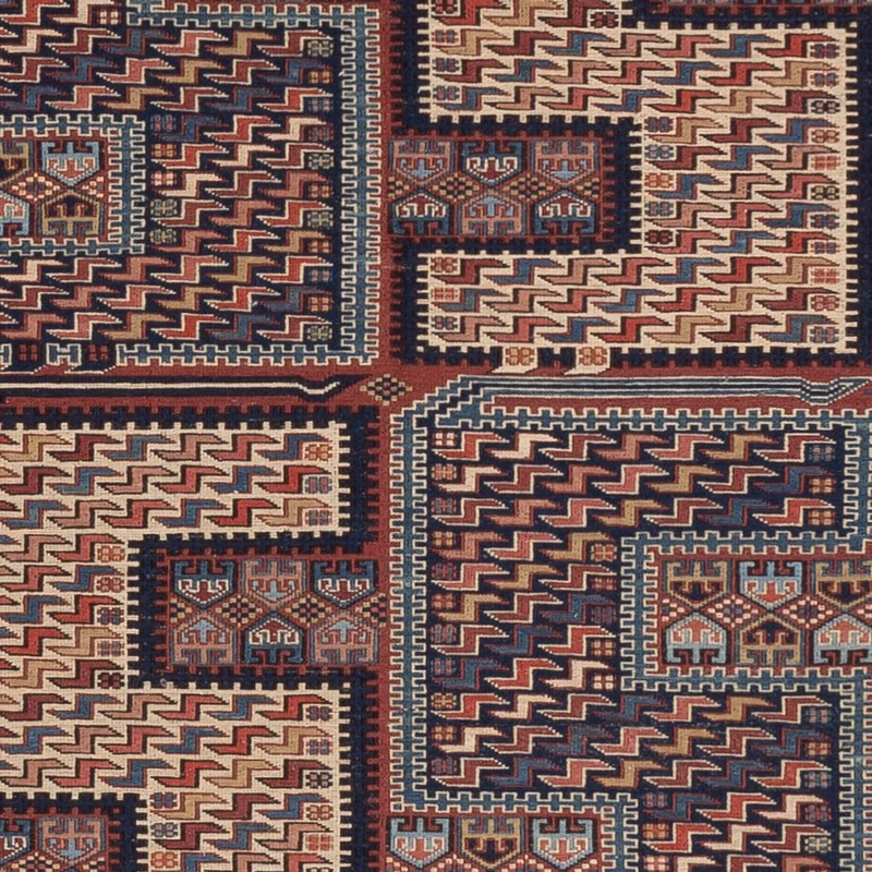 Kelim Afghan Teppich 165x207cm - dunkelbeige