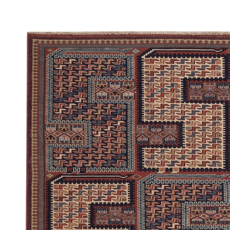 Kelim Afghan Teppich 165x207cm - dunkelbeige