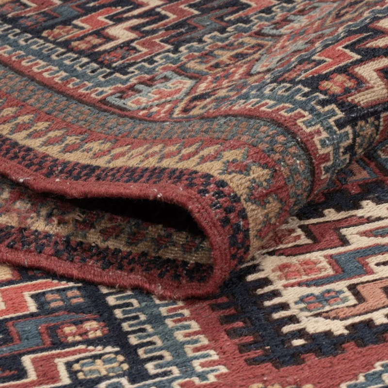 Kelim Afghan Teppich 165x207cm - dunkelbeige