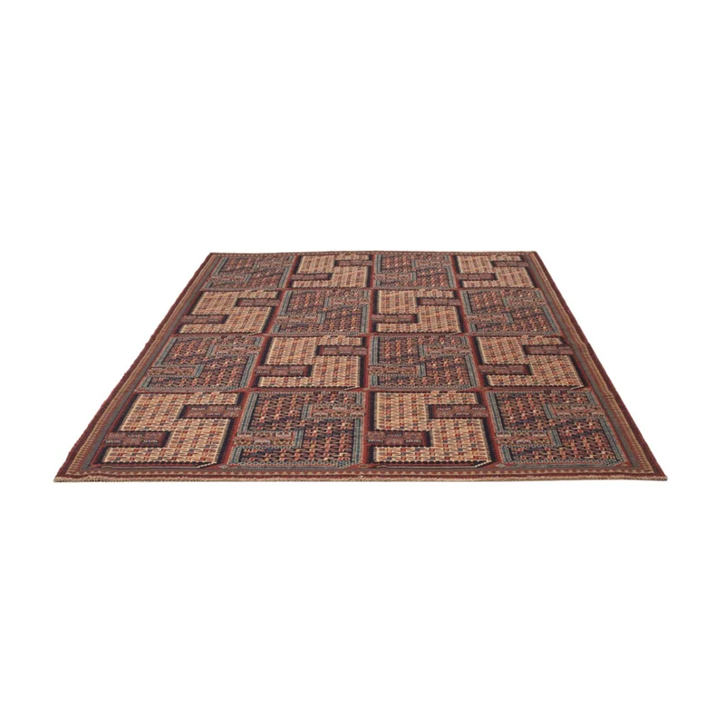 Kelim Afghan Teppich 165x207cm - dunkelbeige