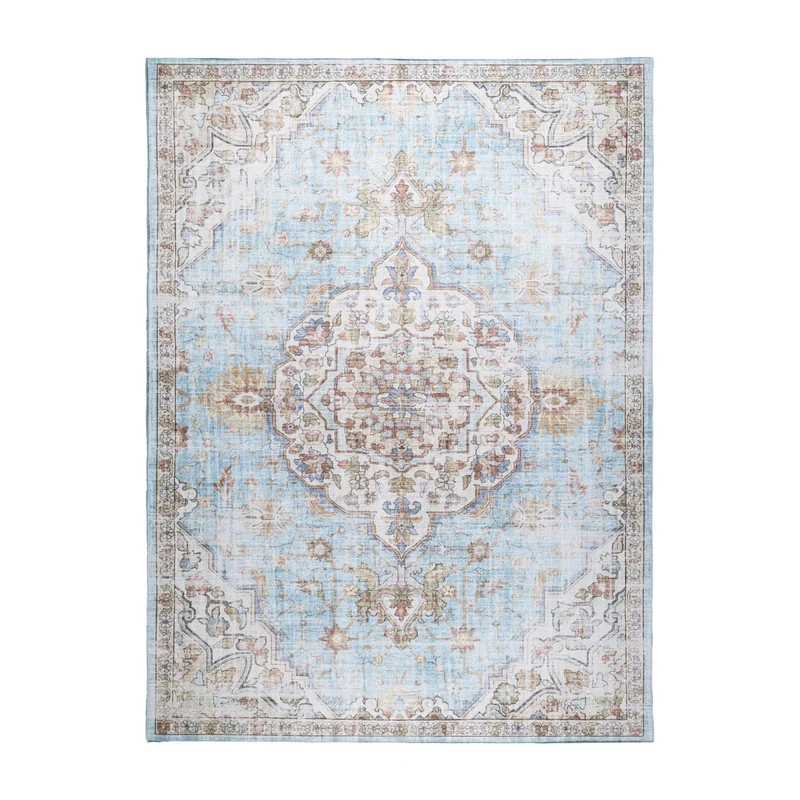 Orientteppich - Leyla Medaillon Hellblau