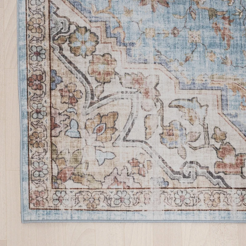 Orientteppich - Leyla Medaillon Hellblau
