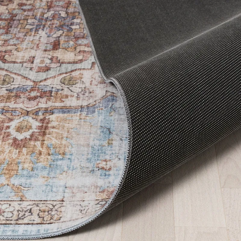 Orientteppich - Leyla Medaillon Hellblau